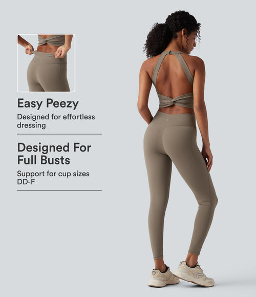 Combinaison d'entraînement gainante Halara UltraSculpt™ avec poches - Édition Easy Peasy - Bonnets E-G