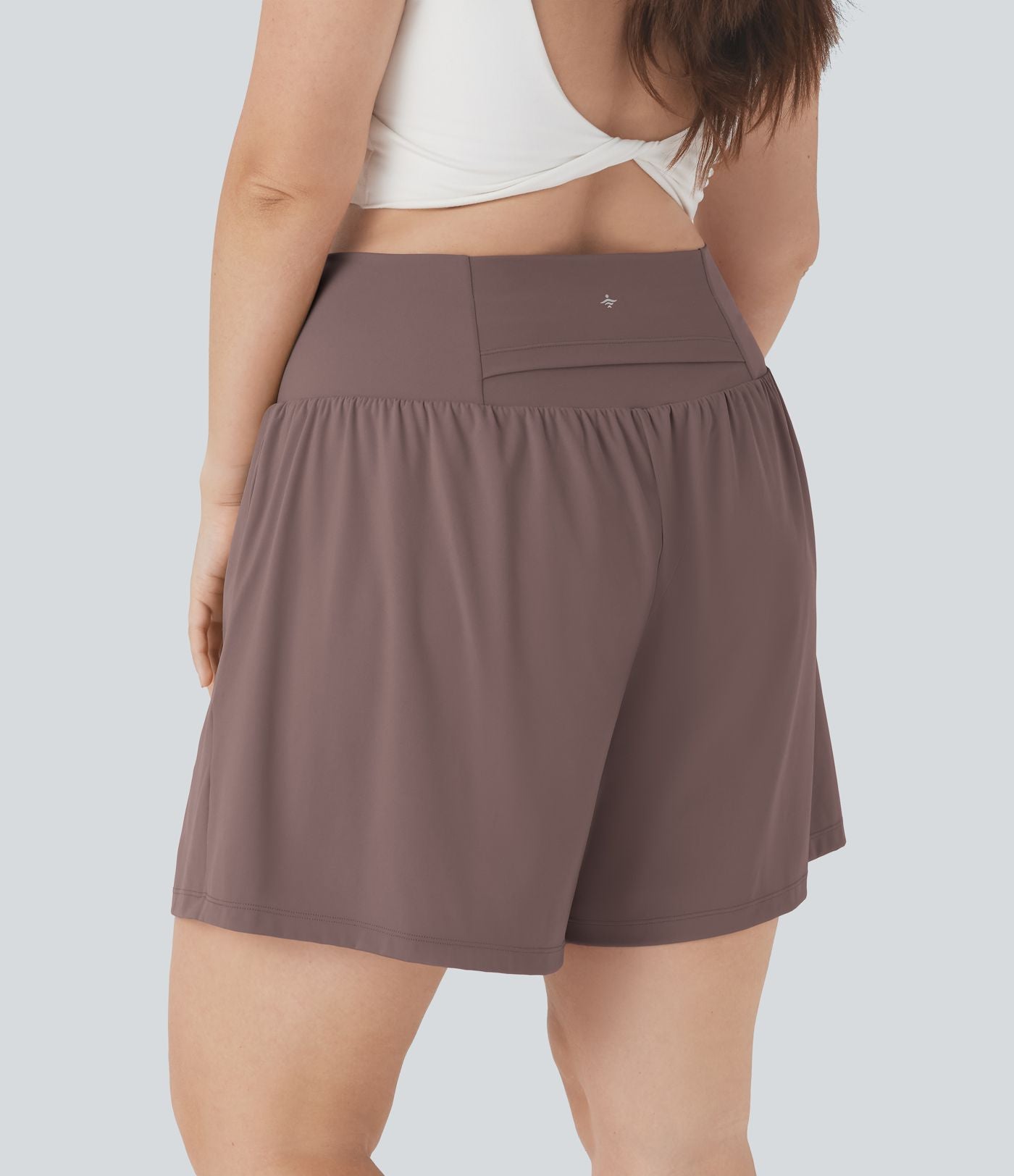 Short tailleur 2-en-1 Cool Touch yoga taille très haute Softlyzero™ Airy grande taille 17,5 cm avec poches