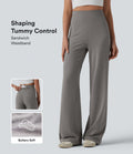 Pantalon droit taille haute ventre plat avec poche