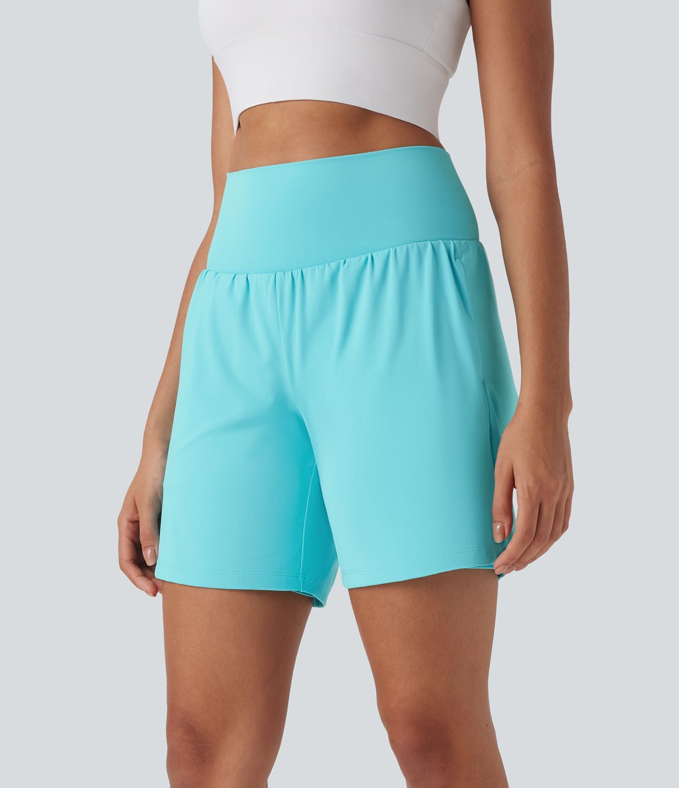 Short de yoga SoftlyZero™ Airy 2-en-1 taille très haute avec poches et effet frais InstantCool 17,5 cm