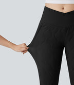 Jogging matelassé casual PuffFlex croisé taille haute avec poches