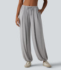 Jogging casual coupe ballon taille mi-haute avec cordon de serrage et poches