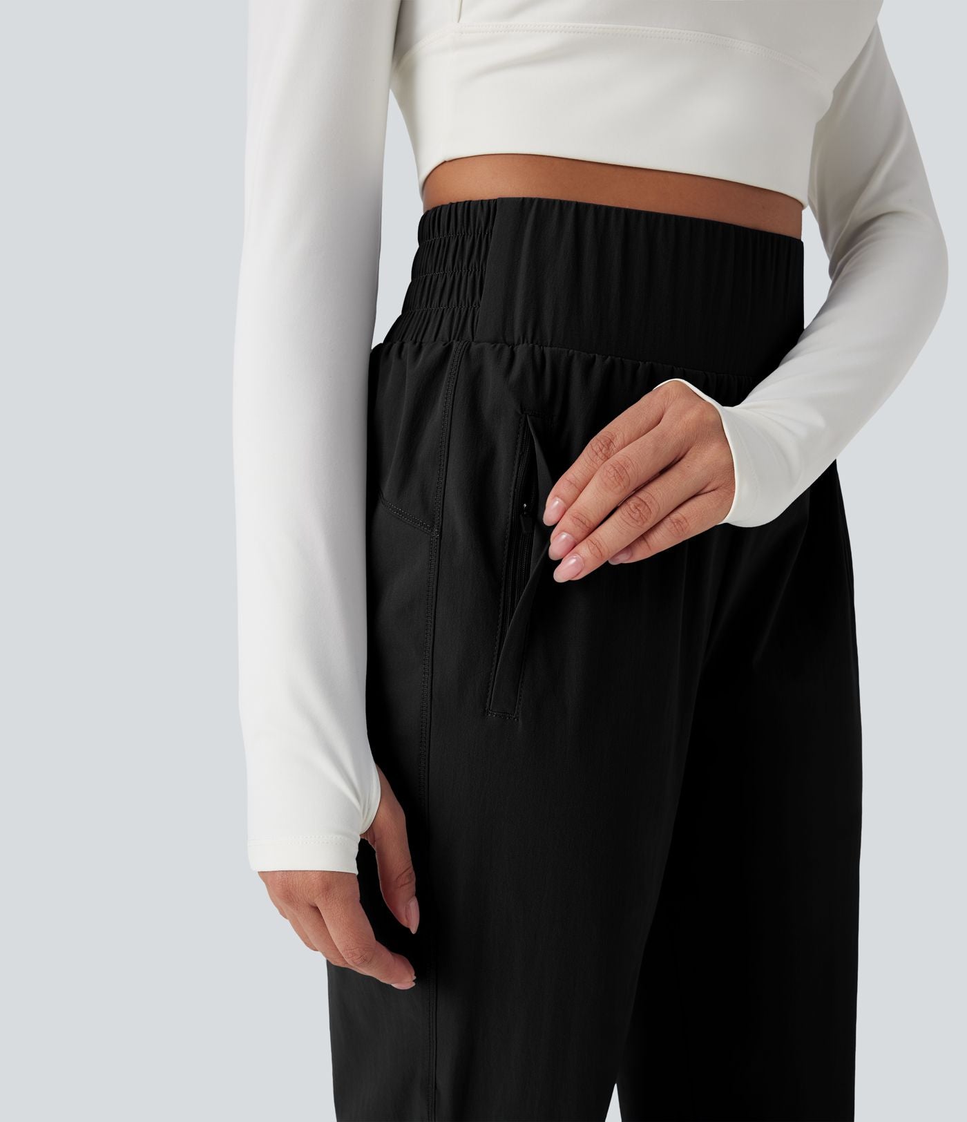 Jogging randonnée taille haute poches zippées