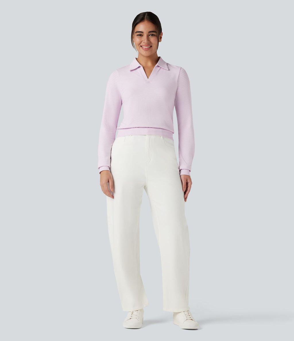 Haut de sport polo à manches longues sans couture OneForm Seamless Flow