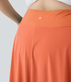 Breezeful™ Taille Haute à Volants 2 en1 Fluide Sèchement Rapide Quotidien Causal Grande Taille