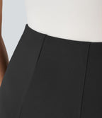 Jupe sirène de travail taille haute avec mesh contrastant et ourlet à volants DayStretch