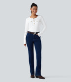 Haut col henley manches longues