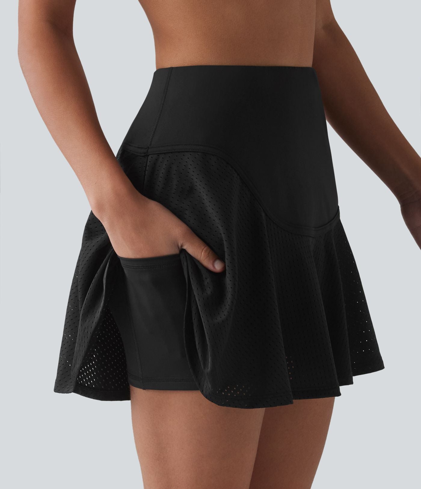 Jupe de tennis mini SoftlyZero™ Airy taille haute à œillets 2-en-1 douce au toucher avec poches, protection solaire UPF50+