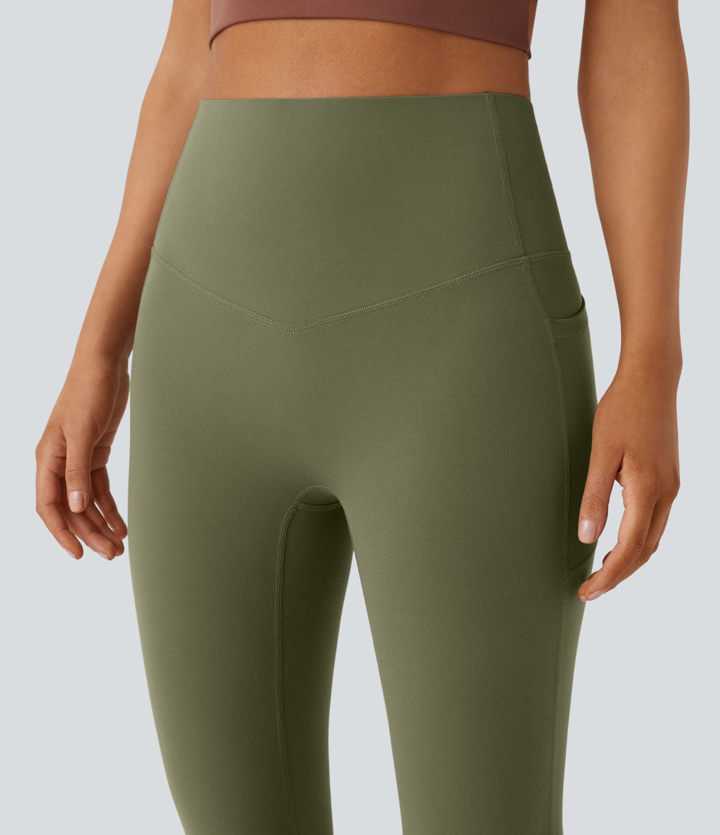 Pantalon de yoga à coupe bootcut gainant taille haute avec poches Halara UltraSculpt™