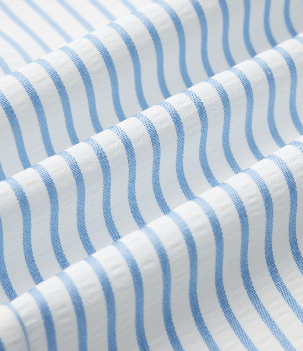 Chemise tailleur portefeuille manches longues à rayures et nœuds latéraux
