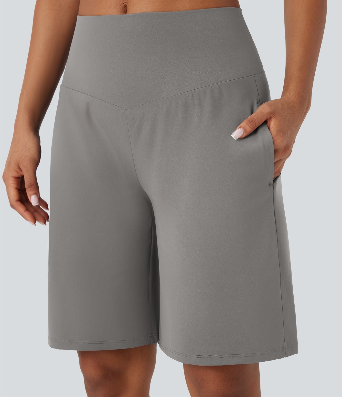 Bermuda SoftlyZero™ Airy de yoga taille haute avec poches multiples et effet frais InstantCool