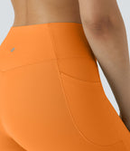 Softlyzero™ Short 17,5cm Yoga Taille Haute Crossover avec Poches Latérales