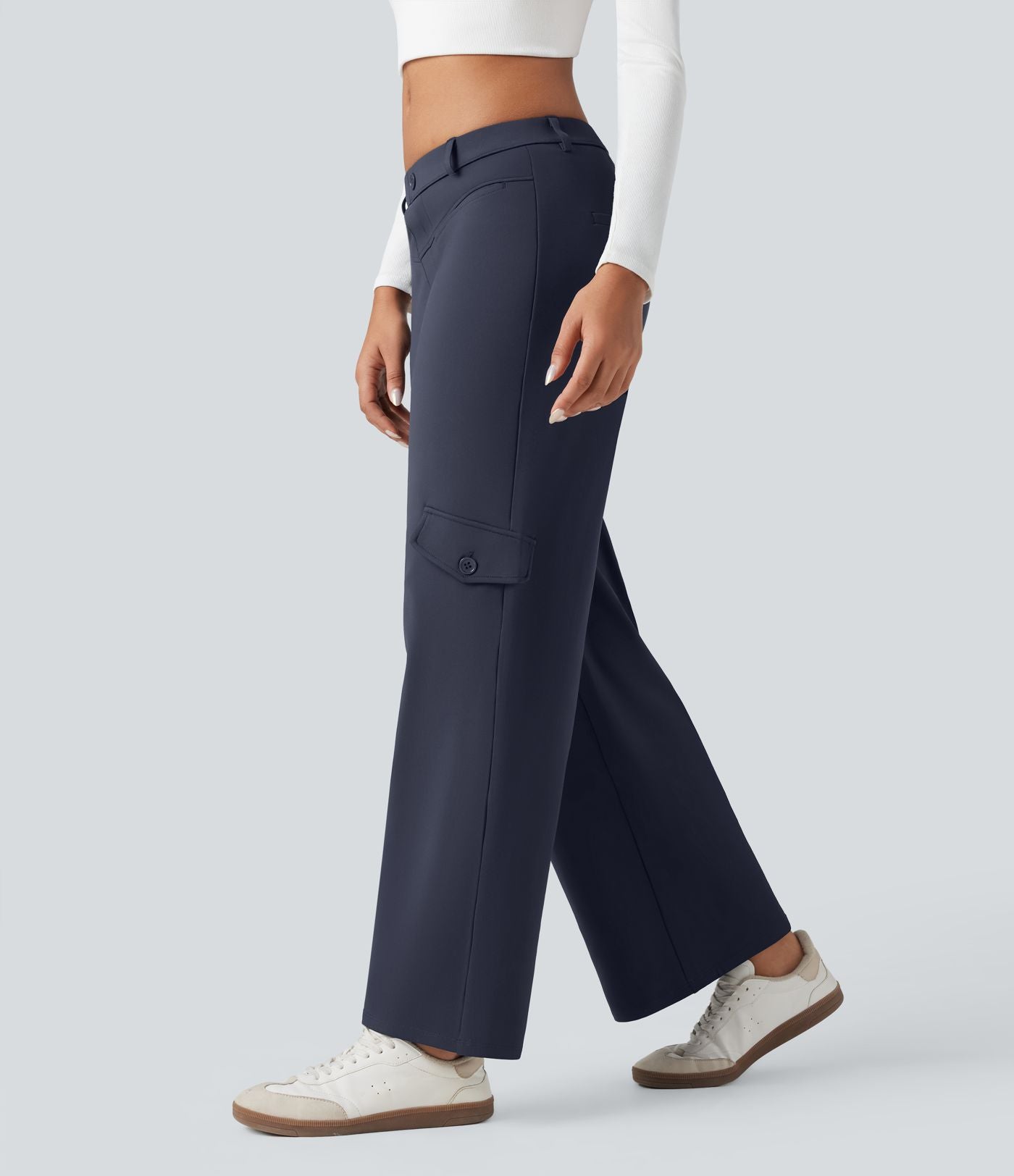 Pantalon tailleur thermique SoftlyZero™ Plush coupe droite taille mi-haute avec poches