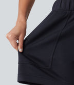 Short de danse taille mi-haute coupe évasée avec poches