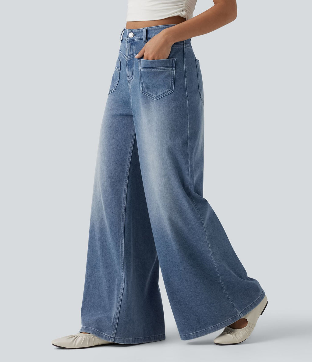 Jean ample Halara Flex™ casual taille mi-haute avec poches