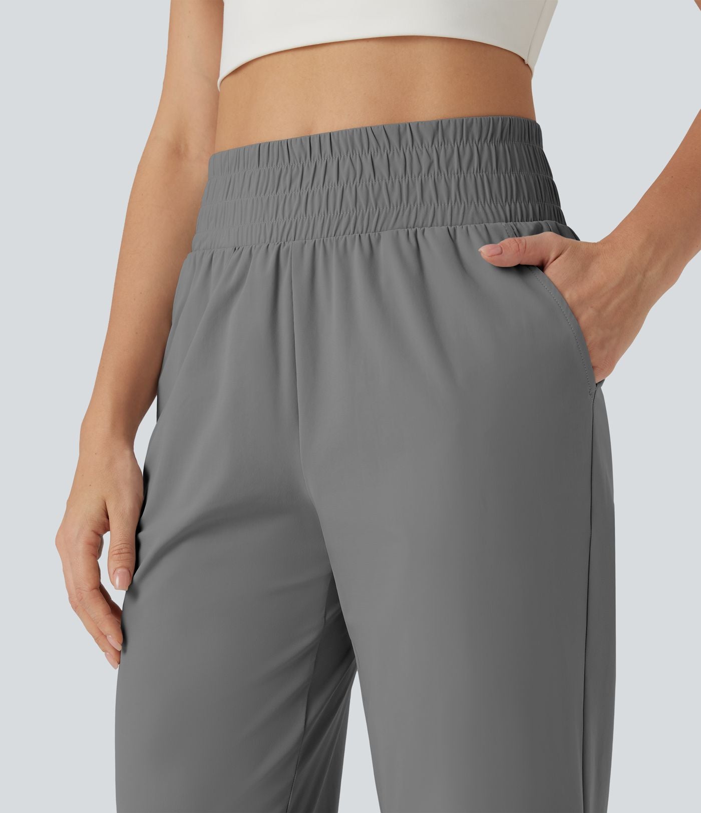 Pantalon yoga fuselé taille haute avec poches