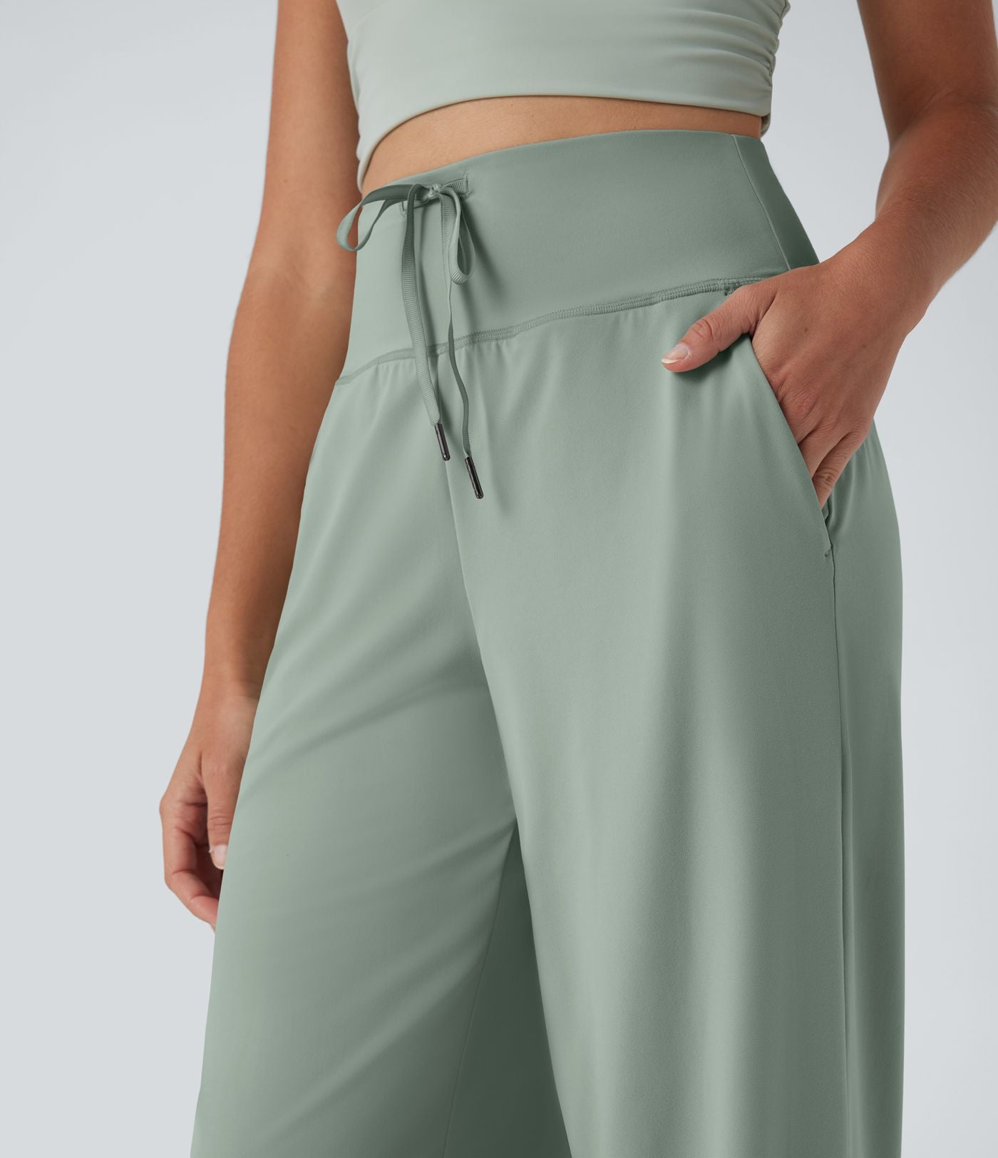 Pantalon de yoga Halara UltraSculpt™ taille haute avec cordon de serrage et poches