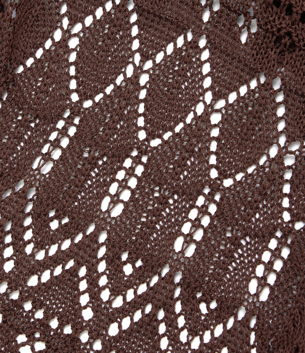 Robe mini moulante maille ajourée