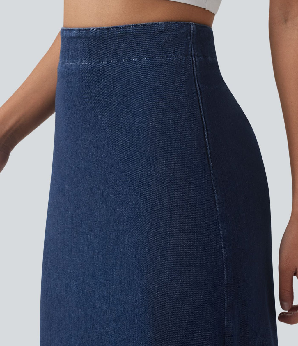 Halara Flex™ Jupe maxi casual en jean taille haute gainante