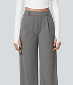 Pantalon tailleur Halara Flex™ DayStretch coupe droite taille haute avec poches