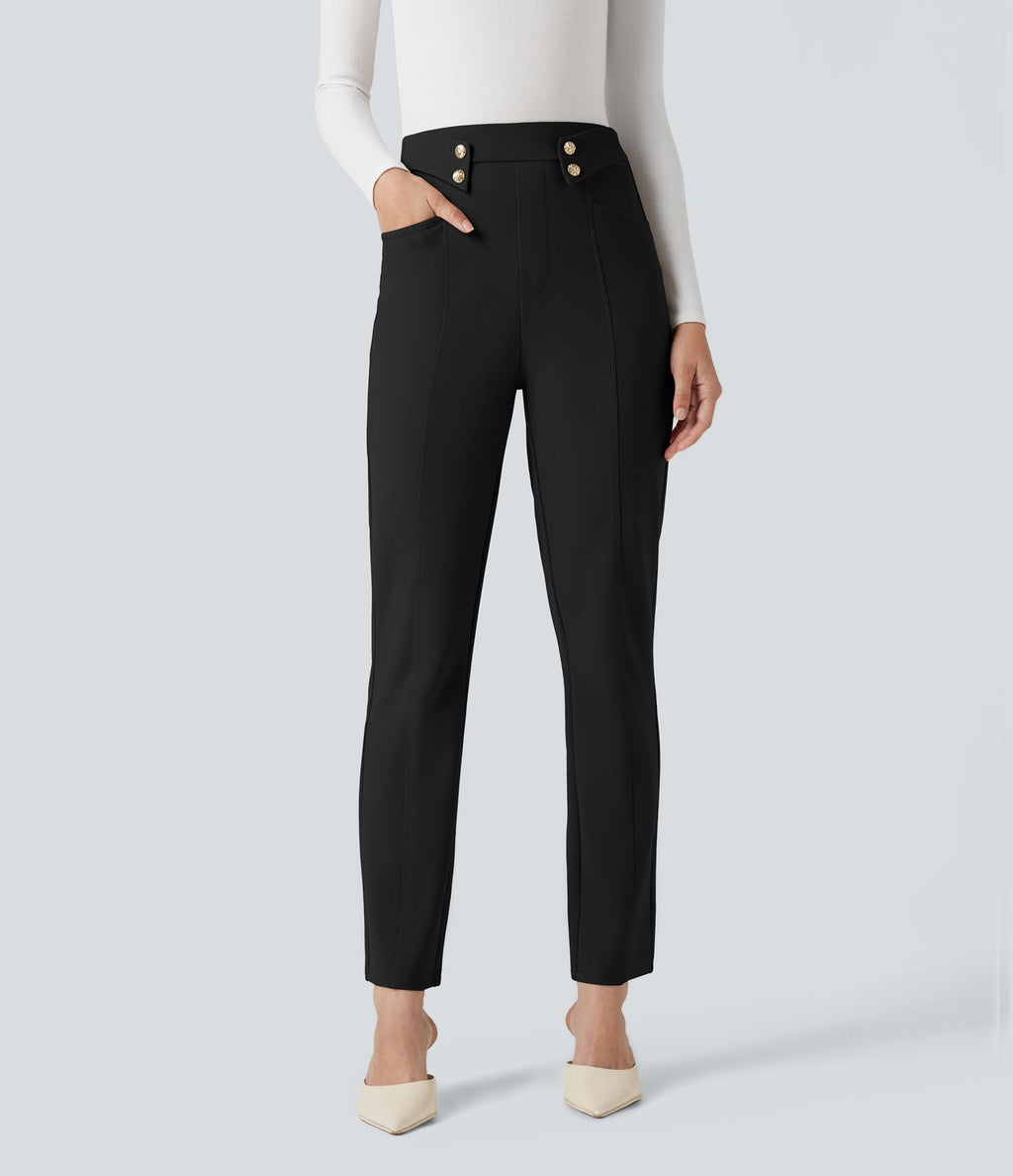 Pantalon de travail fuselé taille haute Halara Flex™ avec poches