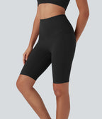 Short cycliste 12,5 cm d'entraînement gainant galbant taille haute avec empiècements résille contrastés et poches Halara UltraSculpt™