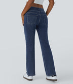 Jean bootcut décontracté Halara Flex™ taille basse avec poches arrière en maille extensible