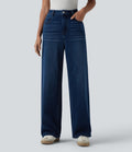 Jean Halara Flex™ taille haute large décontracté avec poches