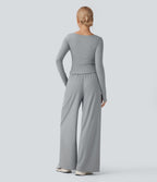 Combinaison workout SoftlyZero™ Airy manches longues trous pouces Cool Touch avec poches - Édition Easy Peasy