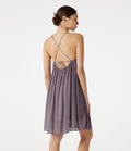 Robe nuisette mini de plage en mesh avec col V et dos noué