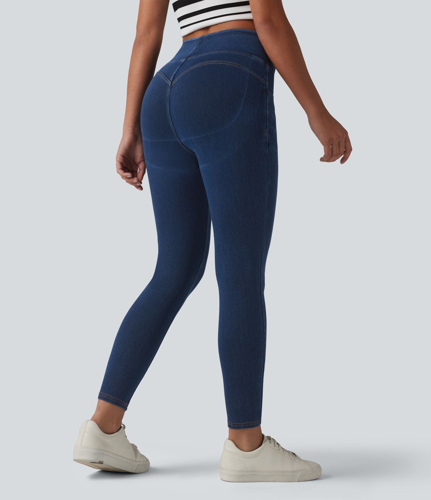 Legging 7/8 en denim gainant taille haute effet push-up Halara Flex™ avec poches