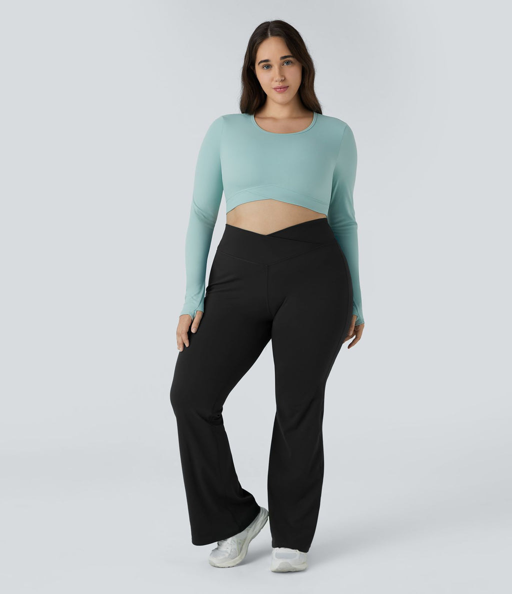 Legging évasé pleine longueur grande taille croisé taille haute DayStretch