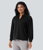 Chemise de travail manches longues col V