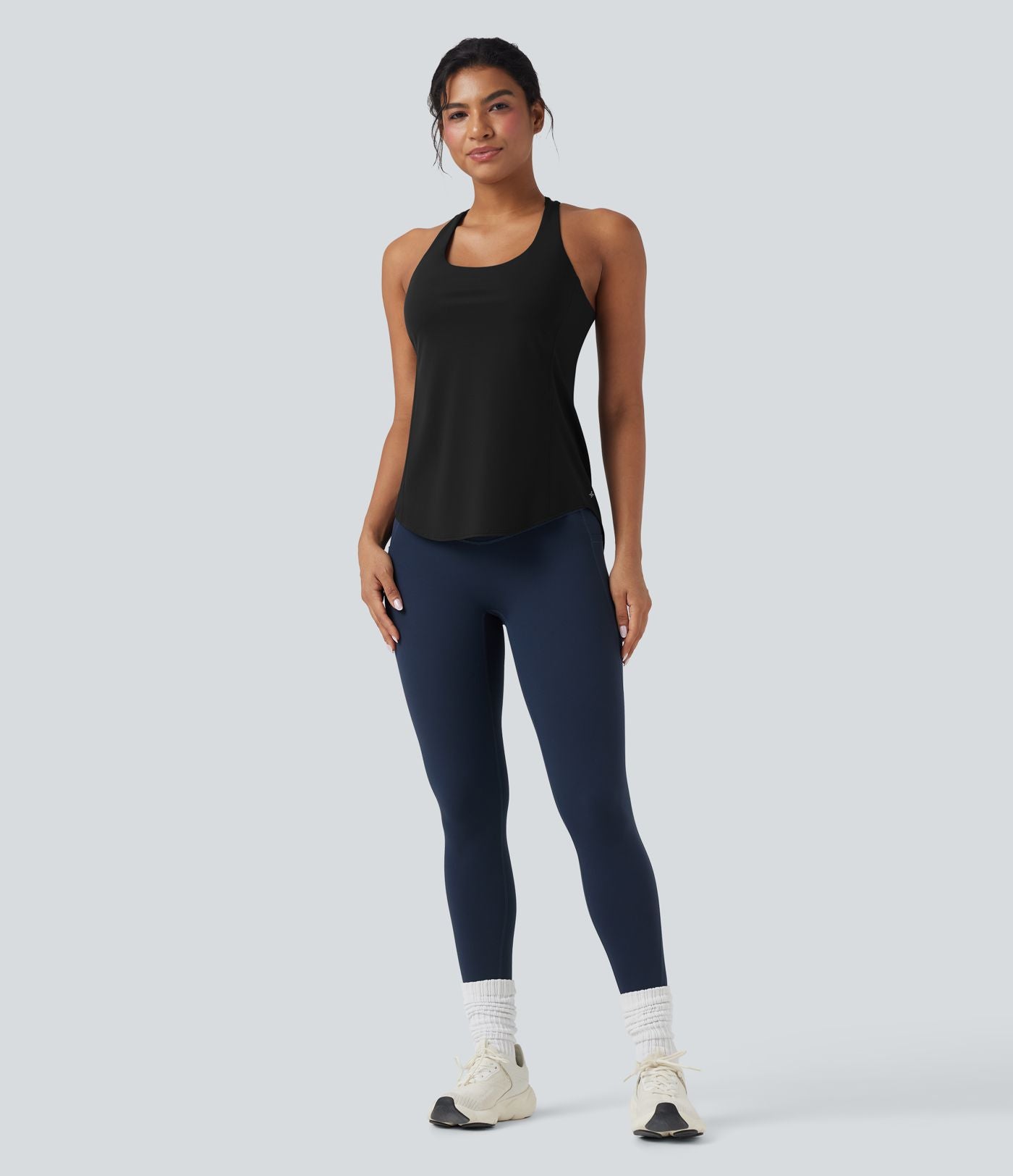 Débardeur running Halara UltraSculpt™ col rond dos croisé bonnets E-G
