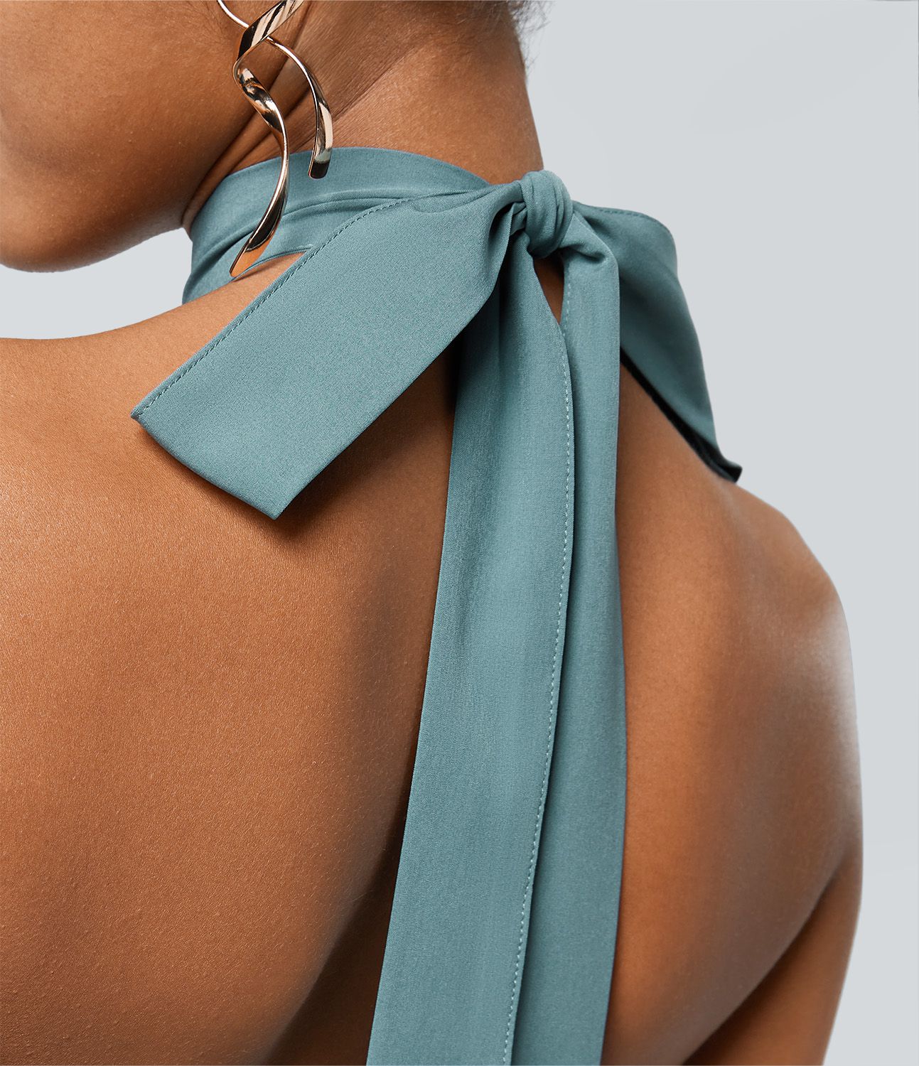 Jupe fluide de Vacances Breezeful™ Séchage Rapide Taille Haute Dos Noué Torsadé