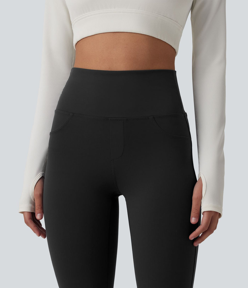 Legging de sport bootcut Halara UltraSculpt™ taille haute gainant avec poches