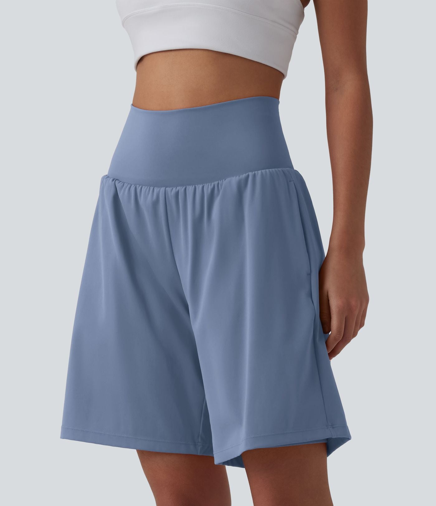 Short de yoga 2-en-1 SoftlyZero™ Airy taille très haute effet frais InstantCool 22,8 cm avec poches