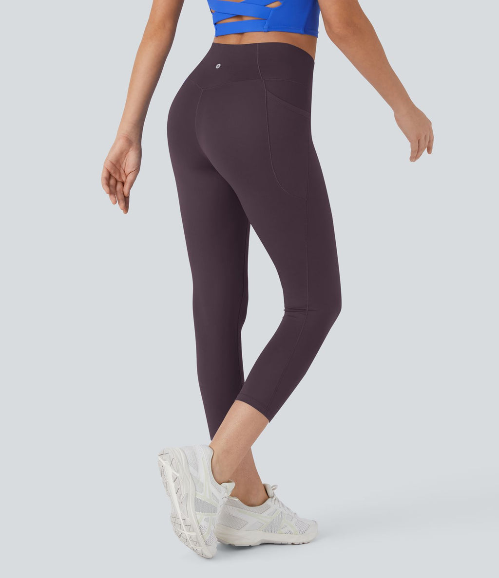 Softlyzero™ Legging Capri Unis Poches Croisées - UPF50+