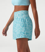Short taille haute 2 en 1 à motif coquillage 12,5 cm avec poches
