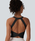 Body SoftlyZero™ Airy col U sans manches dos torsadé ouvert effet frais InstantCool avec boucle réglable et brassière intégrée