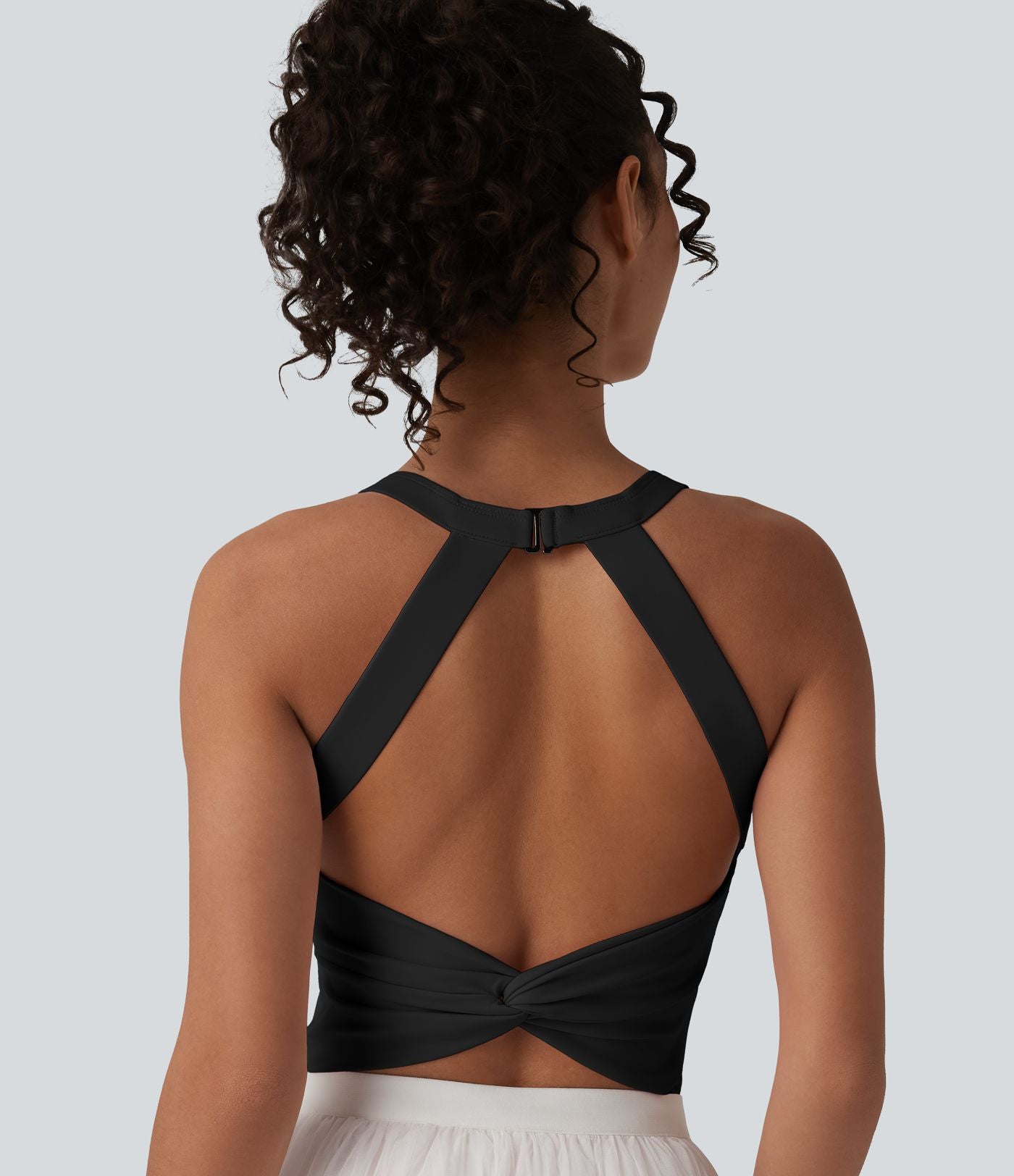 Body SoftlyZero™ Airy col U sans manches dos torsadé ouvert effet frais InstantCool avec boucle réglable et brassière intégrée