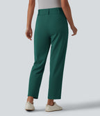 Halara Flex™ Pantalon tailleur fuselé taille haute en tissu gaufré avec poches