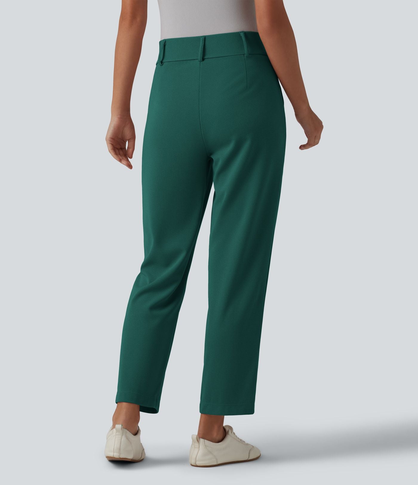 Halara Flex™ Pantalon tailleur fuselé taille haute en tissu gaufré avec poches
