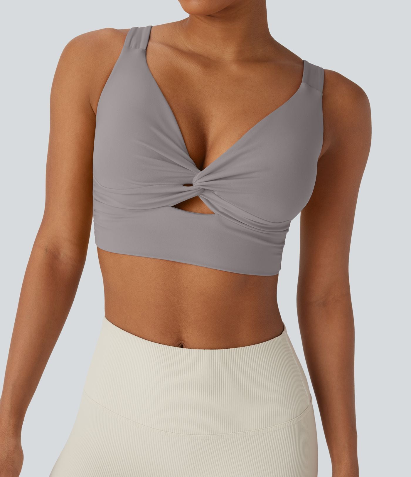 Brassière yoga SoftlyZero™ Airy maintien léger découpes effet frais InstantCool, bonnets E-G