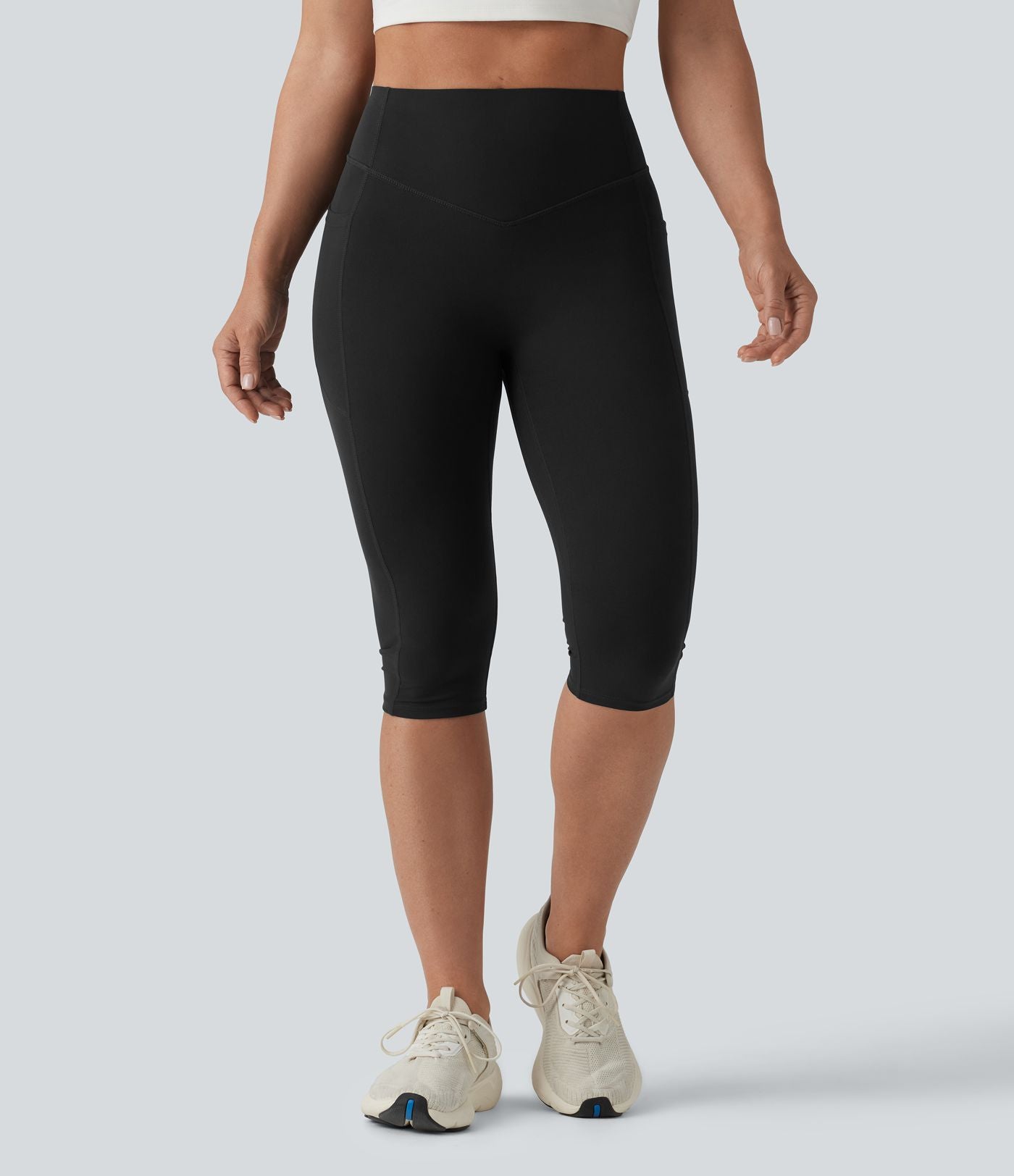 Halara UltraSculpt™ Legging yoga corsaire gainant push-up taille haute à fronces avec poches
