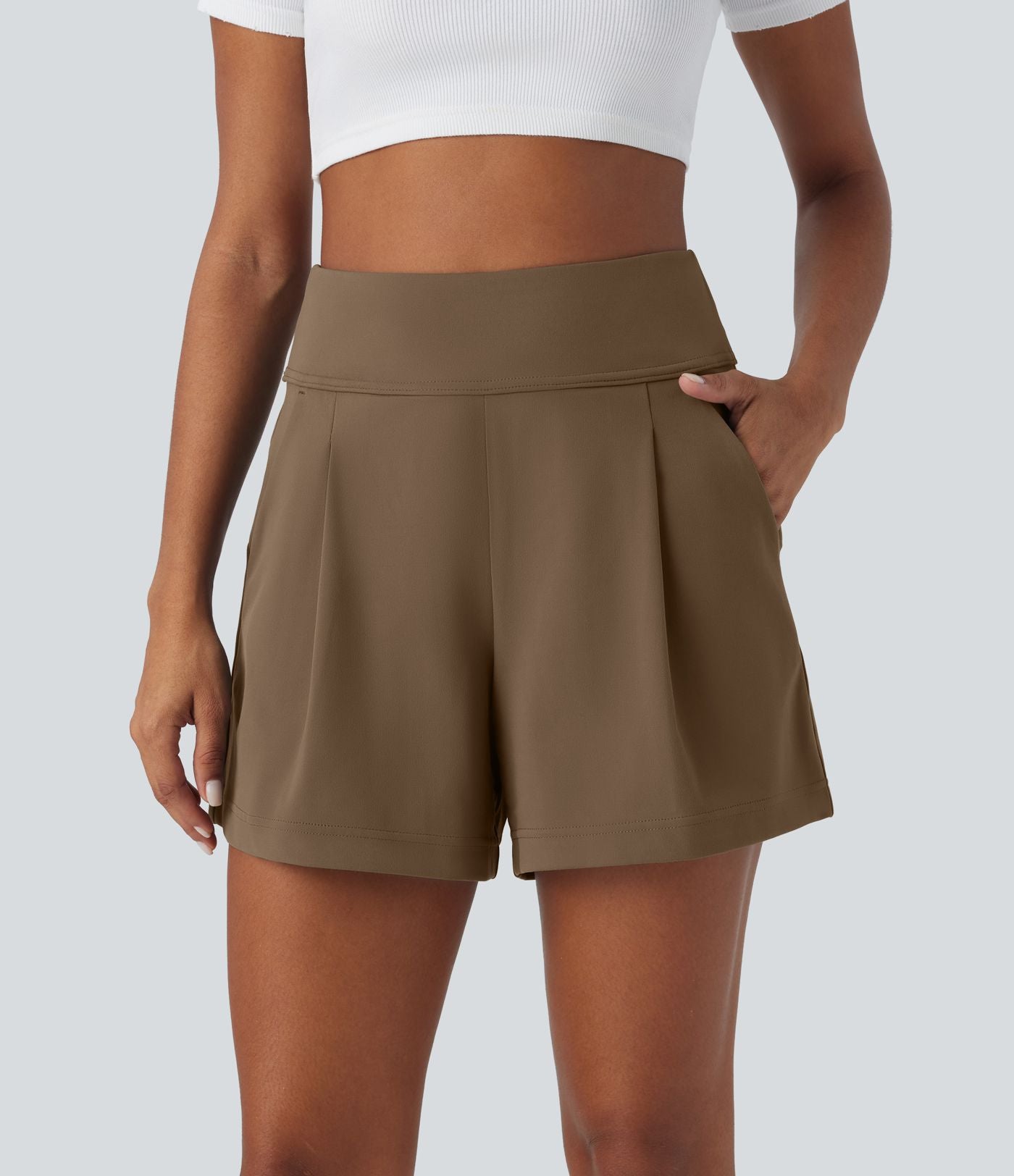 Short de travail large taille haute DayStretch avec poches