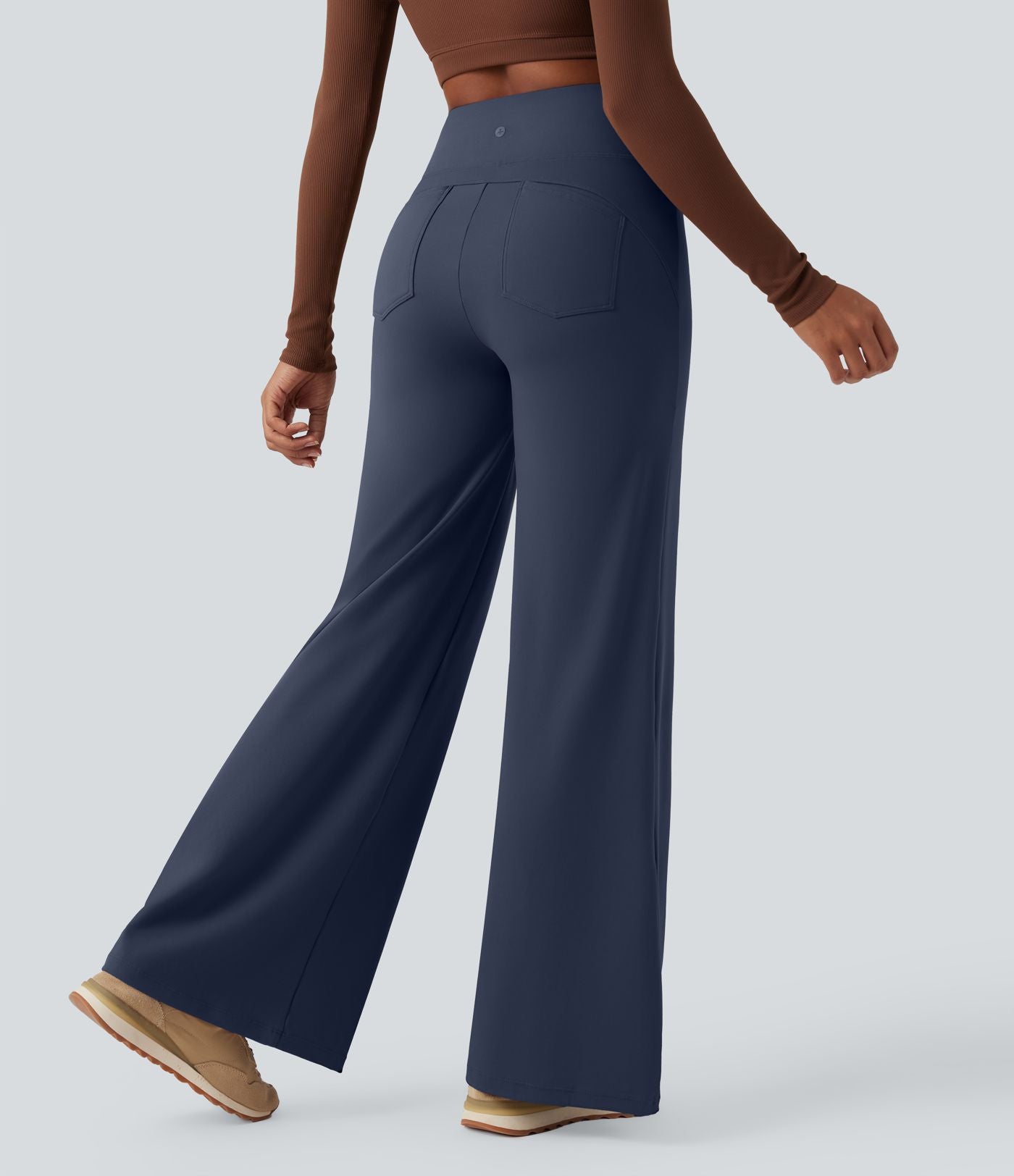 Pantalon yoga large gainant taille haute DayStretch avec poches