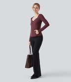 Veste de travail à décolleté en V, manches longues et zip avec poches SoftlyZero™