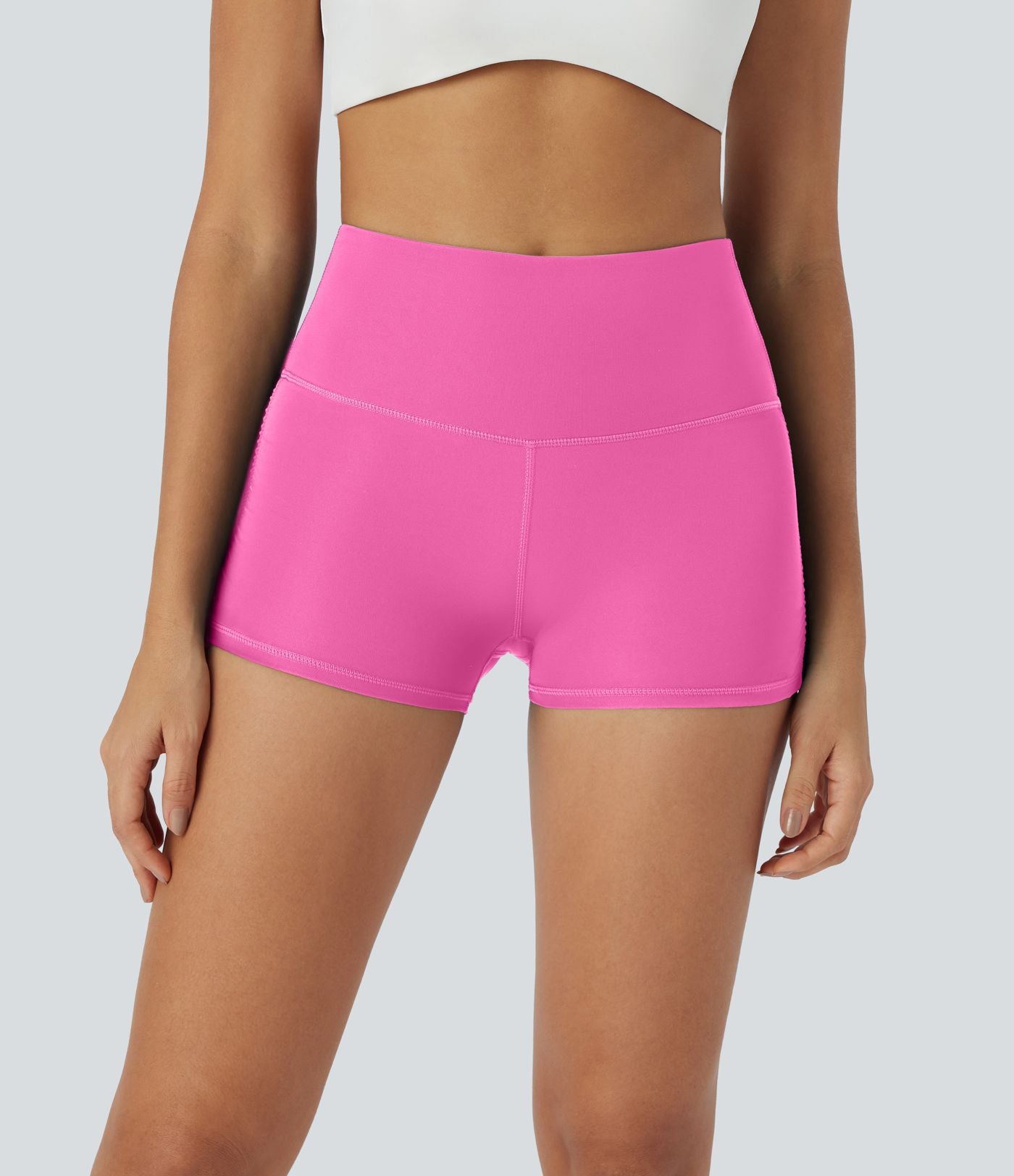 Short cycliste 6 cm de course gainant taille haute avec fronces et séchage rapide SoftlyZero™