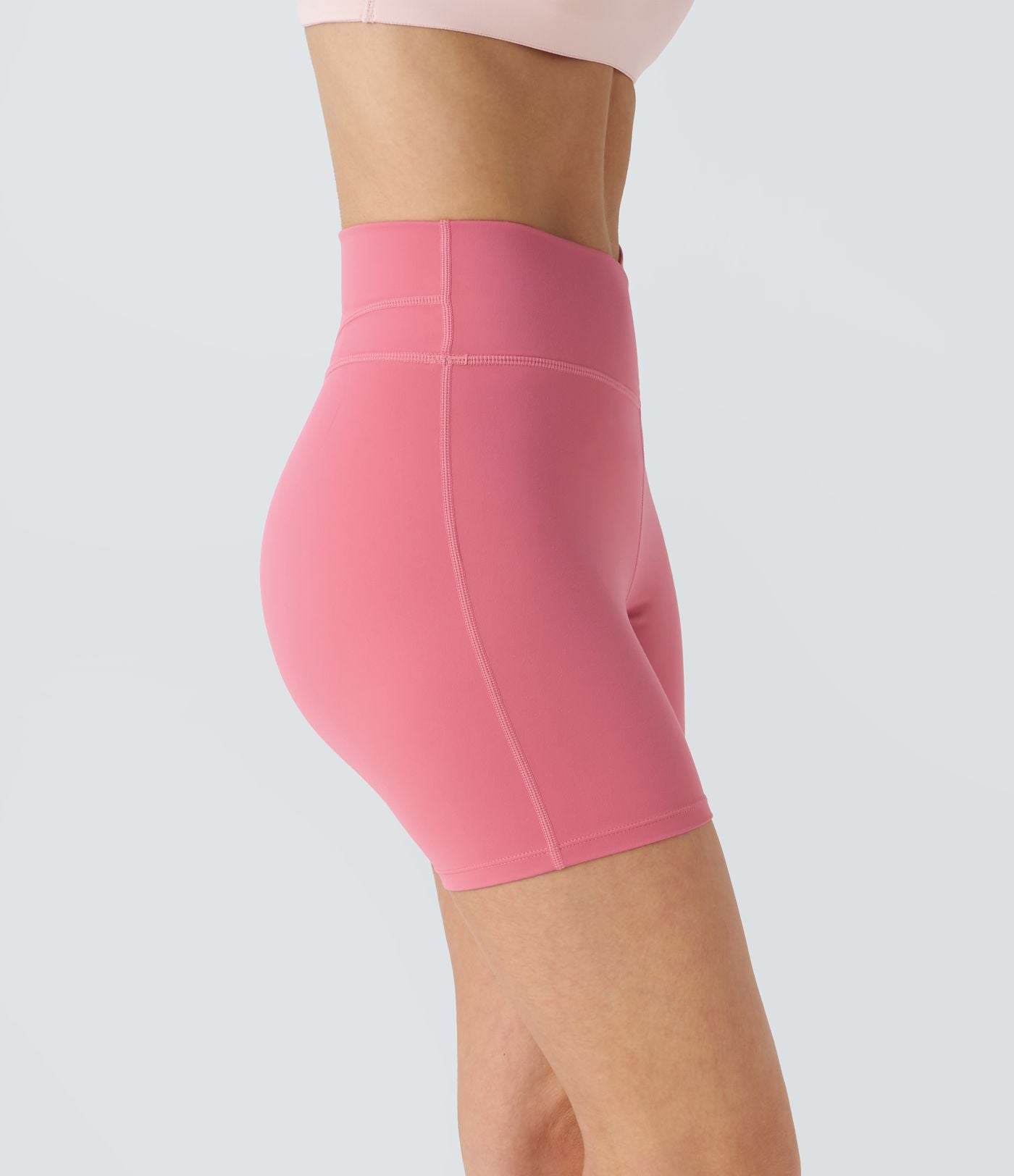Softlyzero™ Plush Shorts 12,5cm Yoga Taille Haute Croisés Froncés